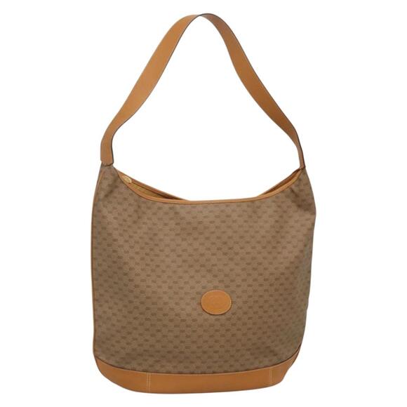 GUCCI Micro GG Supreme Shoulder Bag Pvc Beige Gold - Picture 1 of 16